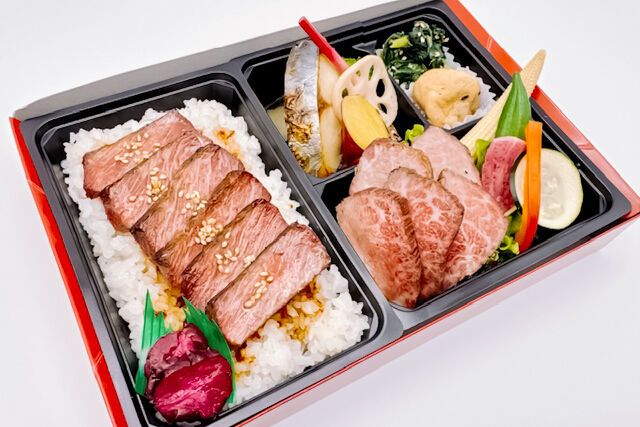 牛たんと黒毛和牛 つかさ政宗-政宗御膳（黒毛和牛A5カルビステーキと鰆塩焼きとサーロインステーキ）