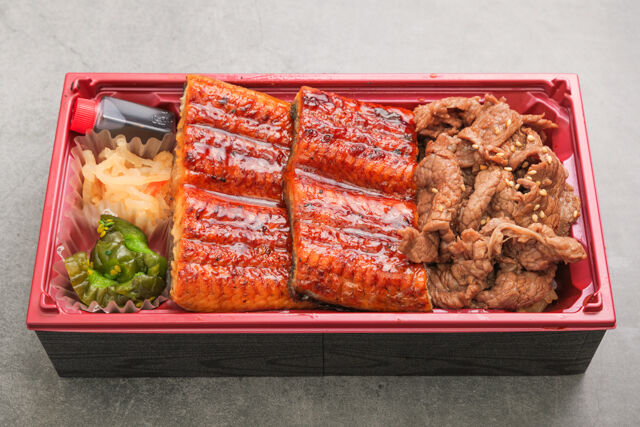 鰻の梅咲-うな重ダブル＆和牛焼肉弁当