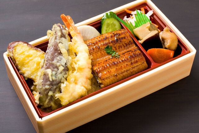 季節の天ぷらと鰻重