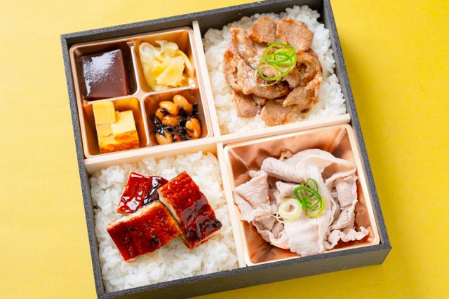 スタミナ満点問屋 うな蔵-鰻・牛カルビ・豚しゃぶのトリプルメイン弁当