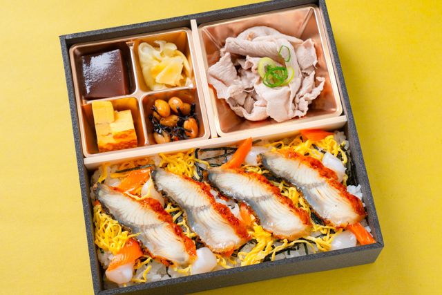 スタミナ満点問屋 うな蔵-彩り鰻ちらしと豚しゃぶ弁当