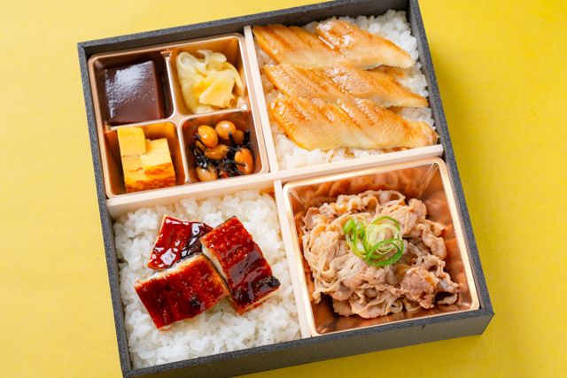スタミナ満点問屋 うな蔵-鰻と穴子と牛カルビやきのスタミナ満点弁当