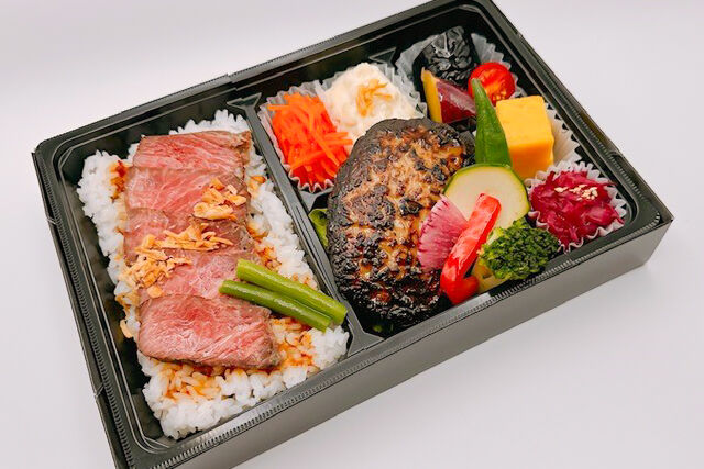 vege-lovele vegetable-ごちそう御膳（特製ハンバーグと特選牛ロースステーキ）