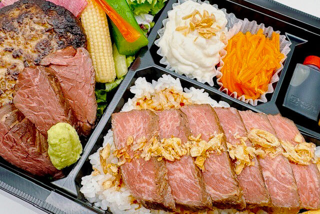 vege-lovele vegetable-特選牛ロースごはん& ハンバーグハラミ焼肉弁当