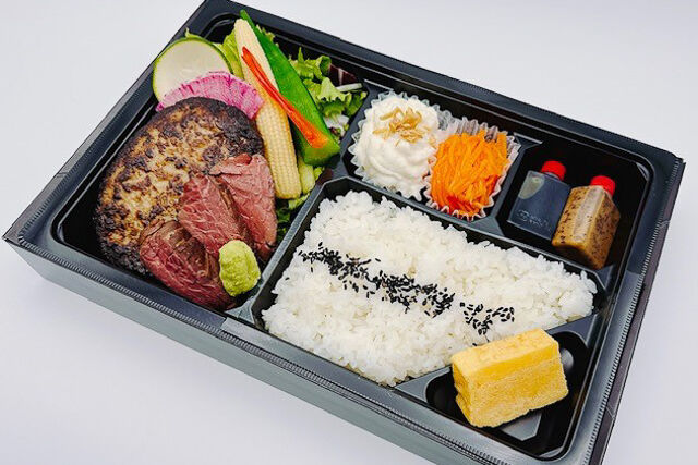 vege-lovele vegetable-柔らかハンバーグとハラミ焼肉弁当