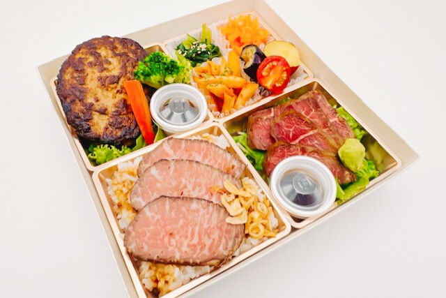 vege-lovele vegetable-べジラブBOX（牛ハラミステーキ＆黒毛和牛ローストビーフ）