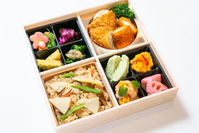 和暖-【春先取り】2種の海鮮フライと筍ご飯弁当