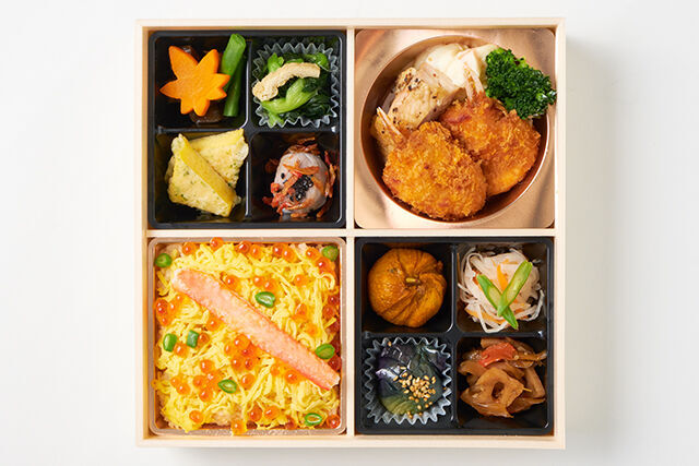 和暖-【秋冬限定】贅沢カニづくし！カニクリームコロッケとカニ飯弁当