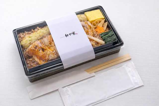 和が家-鶏の照焼きと削り節の鰹節弁当