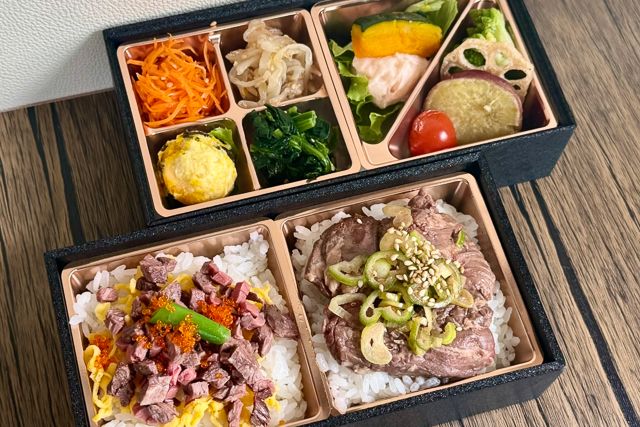 【秋限定】厚切りねぎ塩はらみ焼肉＆肉ちらしの二段御膳