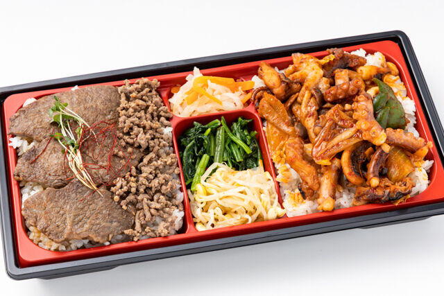 焼肉 韓味-韓国風タコ炒めと和牛ロース 韓国焼肉重
