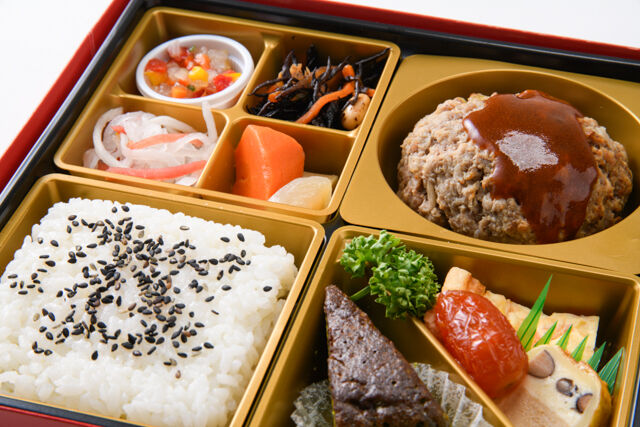 洋風BENTO LAB Raku-dressing-黒毛和牛Premium Queens Beefハンバーグの懐石風アソートBOX