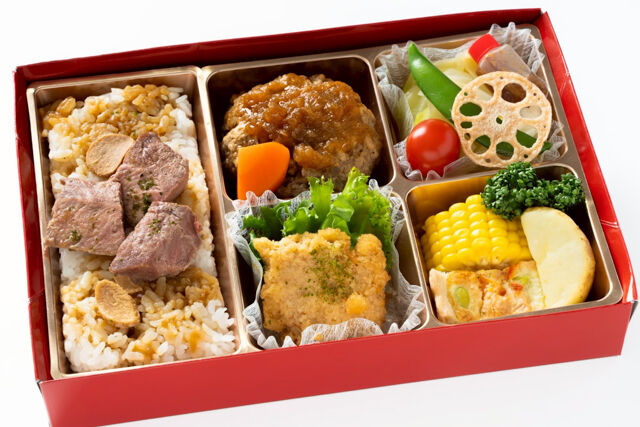 【ハロウィン限定】黒毛和牛ハンバーグ＆カットステーキご飯の懐石風アソートBOX
