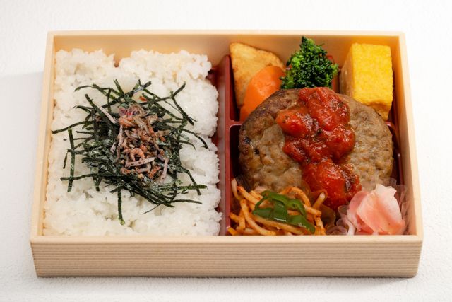 横濱うお時-【横浜蔦金】自家製トマトソースハンバーグ海苔弁