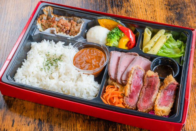 道産ビフカツとローストビーフの洋食ミートBOX